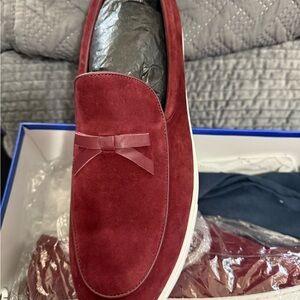 Elegant Men's Burgundy Suede Loafers